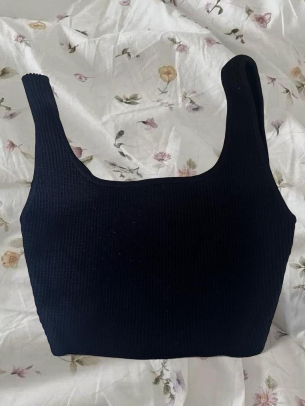 Babaton Black Sculp Knit Crop Top - Women